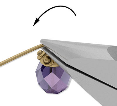 Headpin bent with pliers